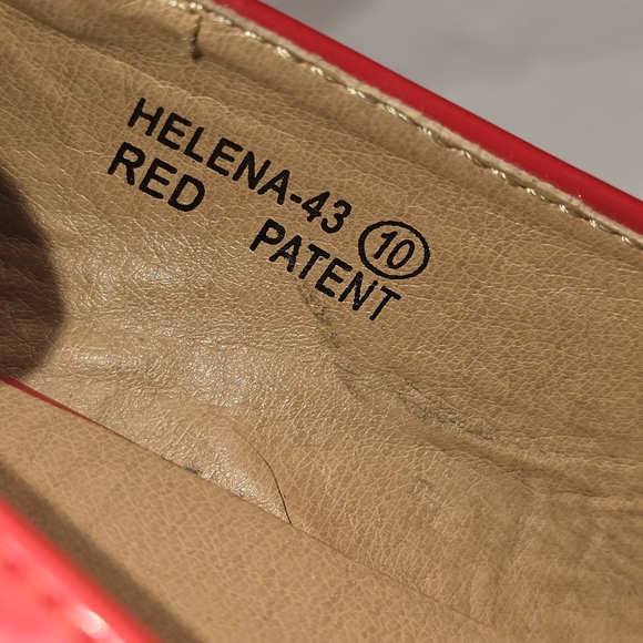 BELLA MARIE HELENA RED MARY JANE HIGH HEELS GLOSSY FINISH WOMENS SIZE 10. - Picture 9 of 11